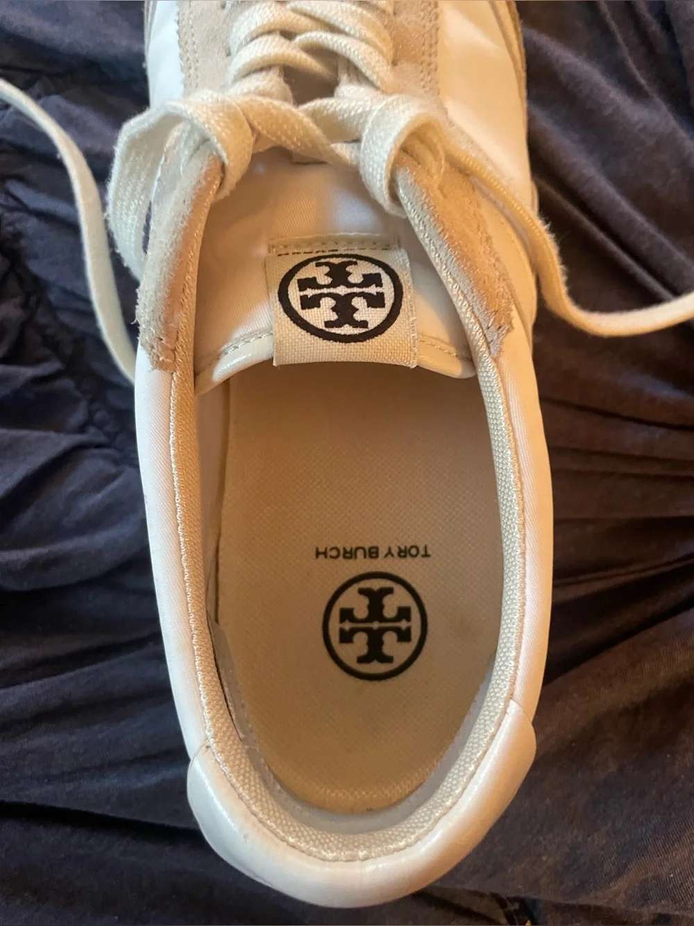 Tory Burch Hank Suede-Trim Sneakers- Sz. 9.5